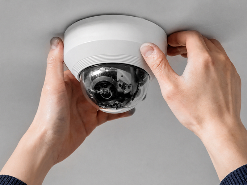 기존 CCTV 설치 장면